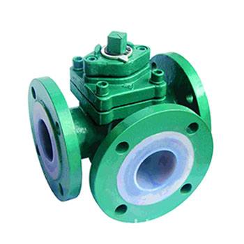 三通襯氟旋塞閥