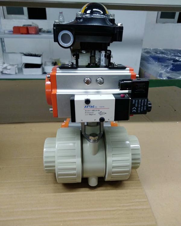 PVDF氣動活接球閥