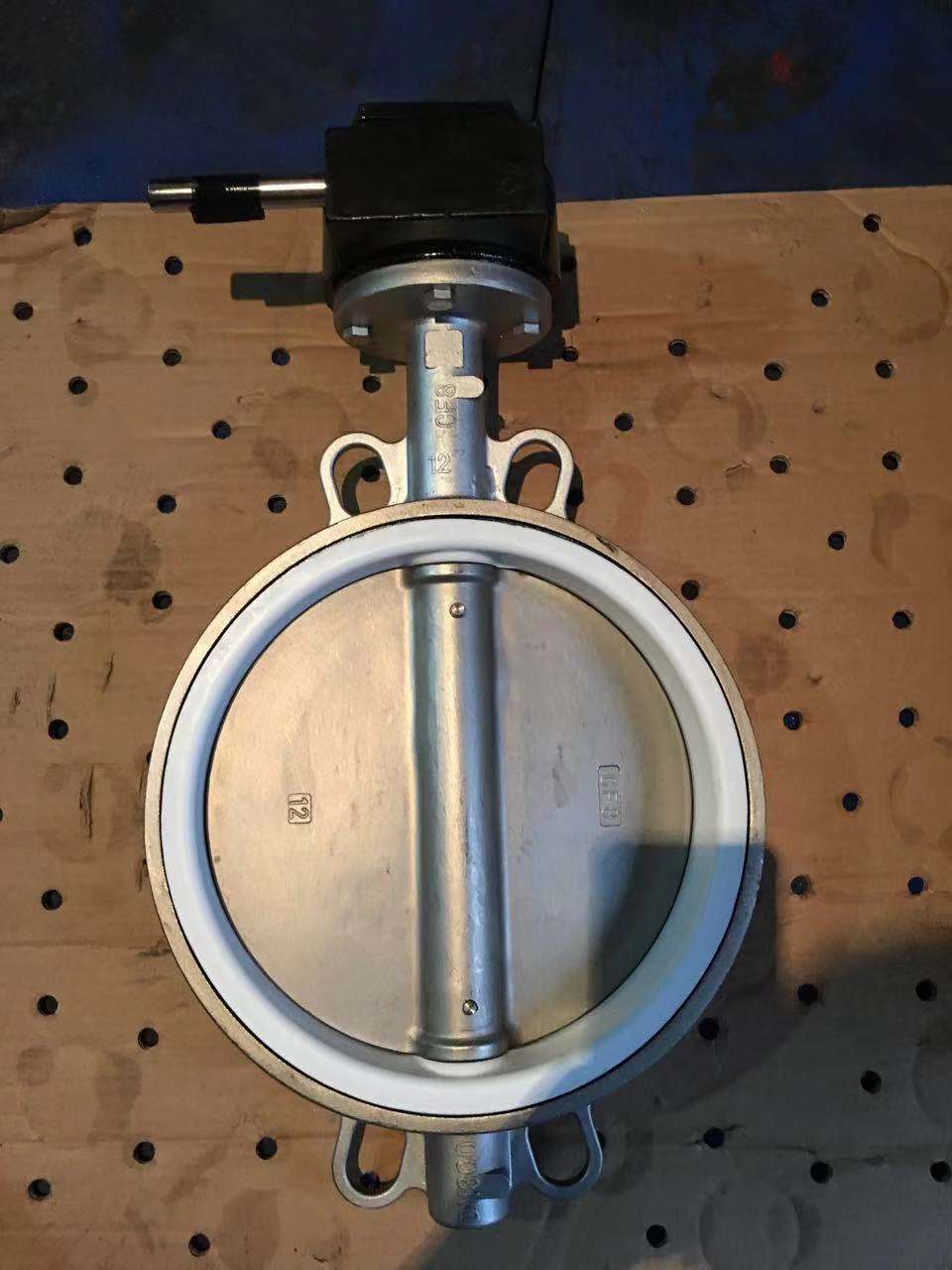 蝸輪對夾式襯氟蝶閥