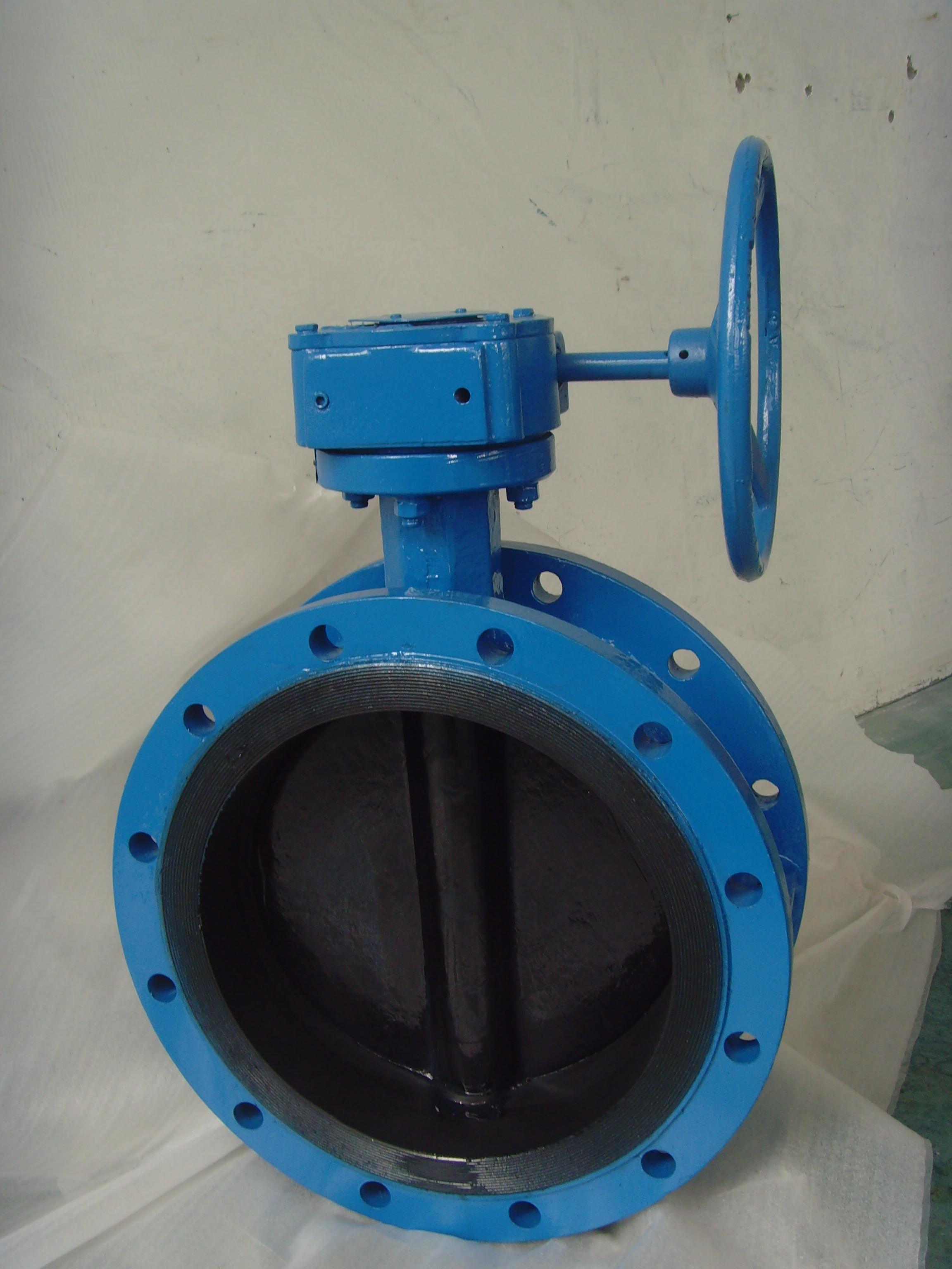 蝸輪氟橡膠蝶閥